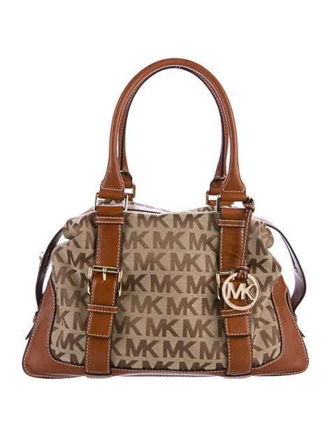 michael kors canvas satchel|michael kors satchel on sale.